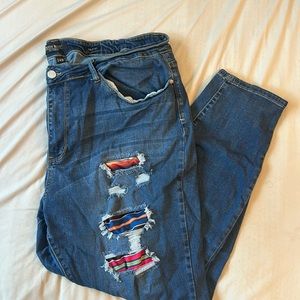 Judy blue Sarape distressed skinny jeans